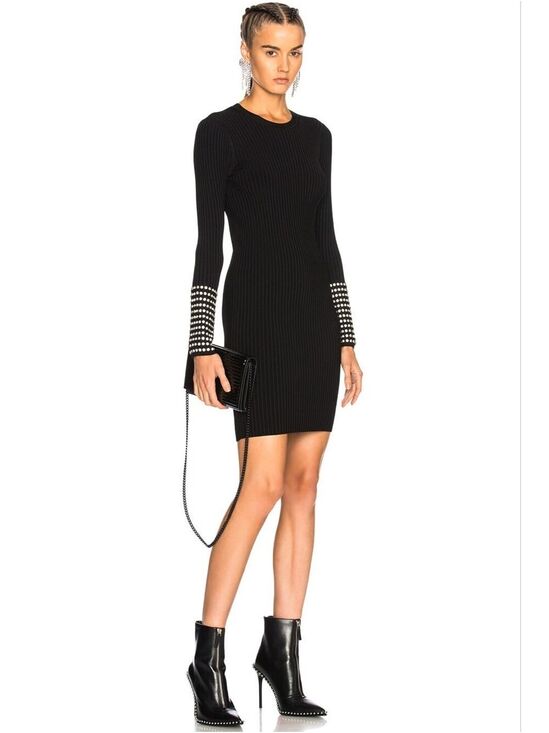 Alexander Wang Dresses & Skirts - ALEXANDER WANG Long Sleeve Dress with Crystal Cuff Detail
